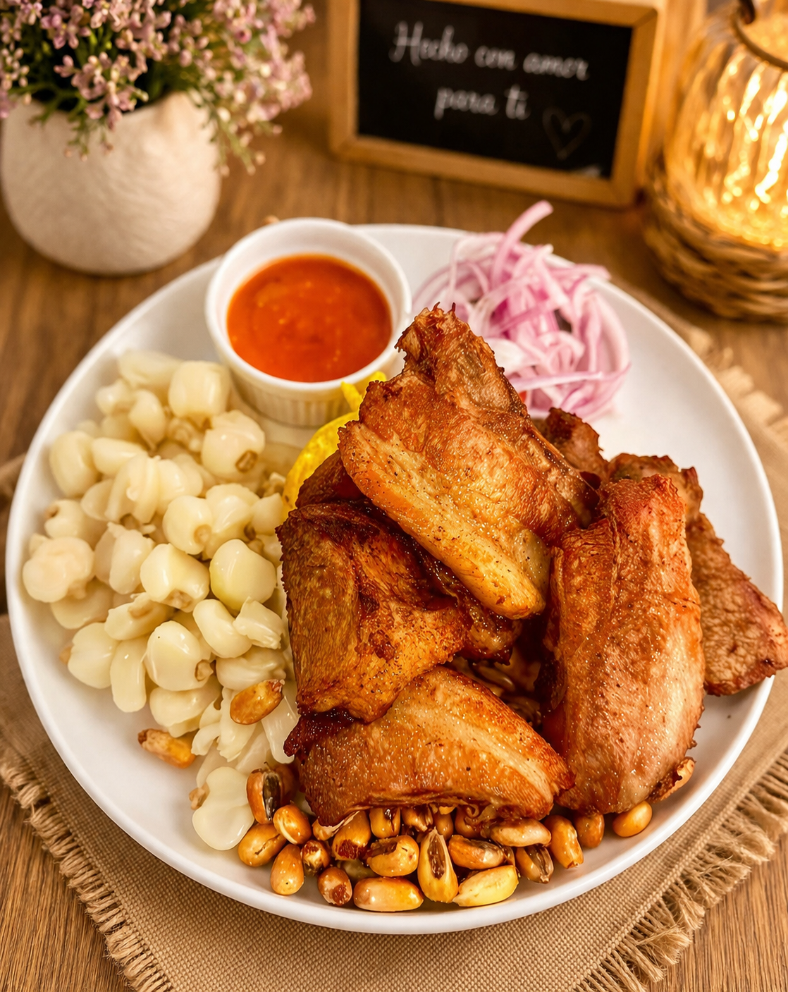 Chicharrón al plato